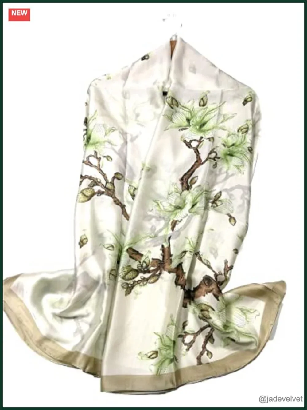 Silk Feel Large Long Floral Fashion Scarf in Gift Box